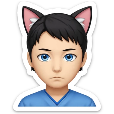 Toji Fushiguro with cat ears sticker