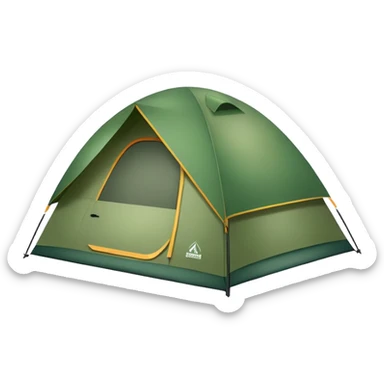 green camping tent sticker
