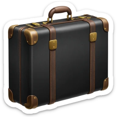 black suitcase sticker