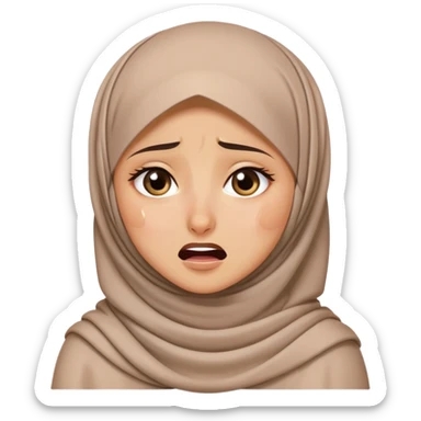 can you make a beautiful hijabi girl crying sticker