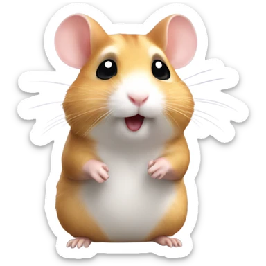 Hamster saying Hello sticker
