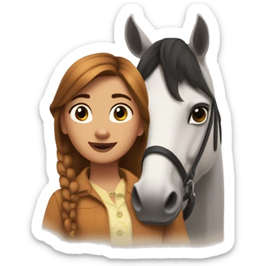 Abigail and her horse,Boomerang from Spirit riding free sticker