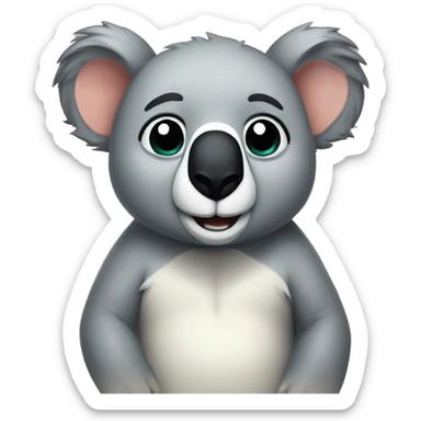 Upset koala in nightcap sticker