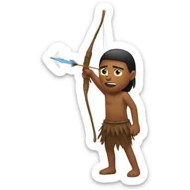 Tribesman shooting a blow dart  sticker