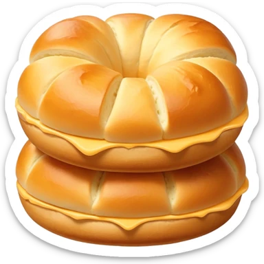 single Brazilian cheese bread, soft texture, golden color, minimal sticker