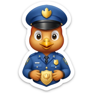Chicken cop  sticker