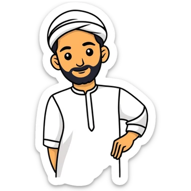 Pakistani man sticker