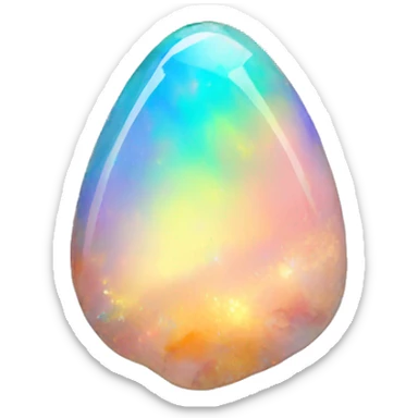 Rainbow Opal Gemstone sticker