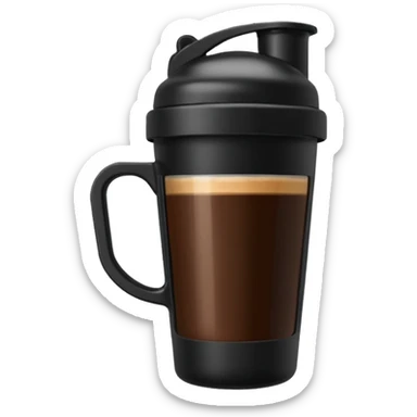I want a shaker of coffee for gym sticker