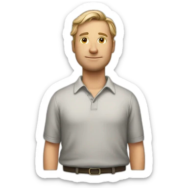 a ball bellied white man sticker