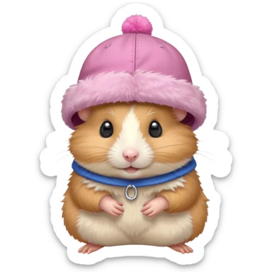 hat-wearing hamster sticker