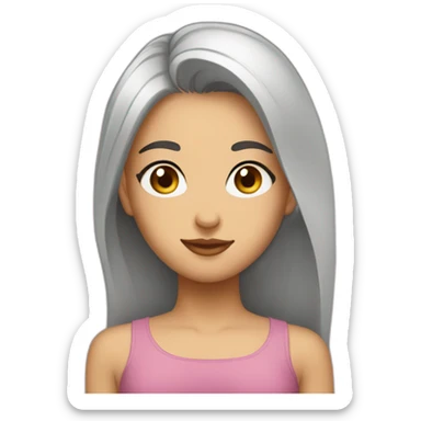 Girl with brwon eyes and light brwon and cerly hair and nice eyebrows ans iranian sticker