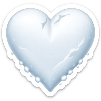 Snow heart sticker