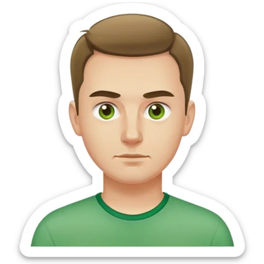 polish man in green shirt sticker