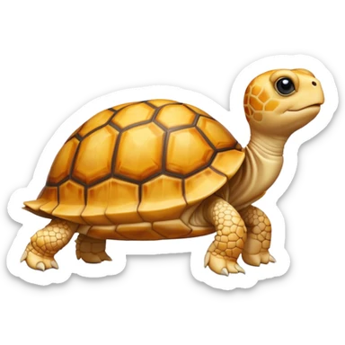 A young yellow tortoise sticker
