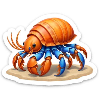 Cartoon hermit crab sticker