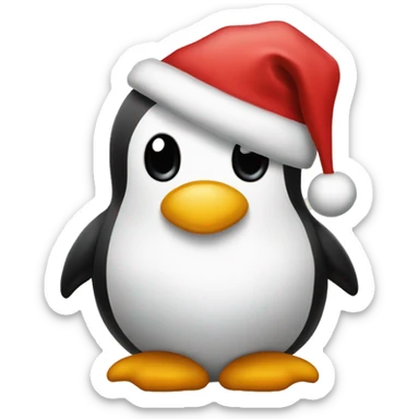 Weihnachts Emoji mit mehreren Pinguinen sticker