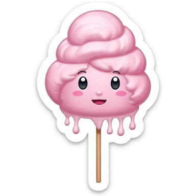 Giant cotton candy bigger than a person's head sticker