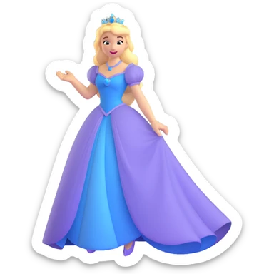 Disney princess character sticker