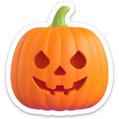 sweet pumpkin fruit, no face, no jack-o-lantern sticker