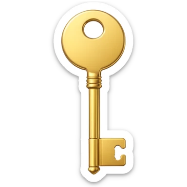 gold basic key sticker