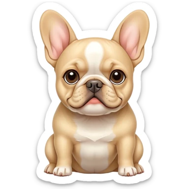 Beige colored french bulldog sticker