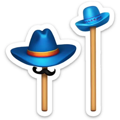 an "N" blue with a magic stick next to him and on that "N" put a mexican hat sticker