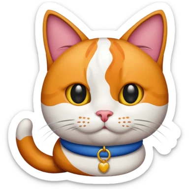 Tricolor cat sticker
