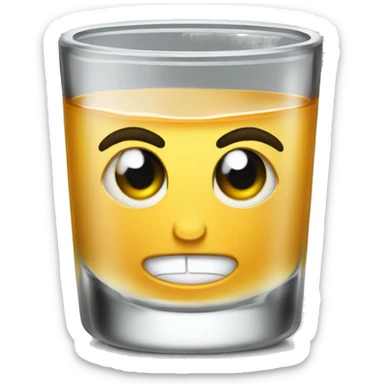 A shot glass of tequila  sticker