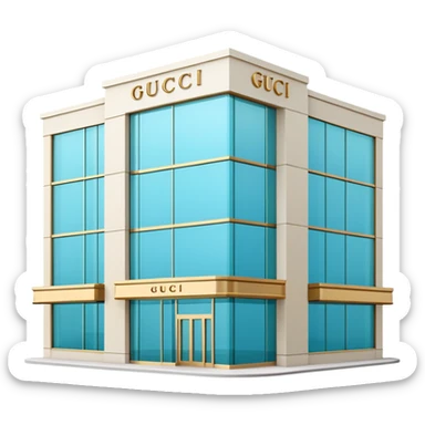 Gucci’s store building sticker