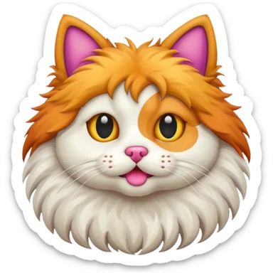 cat and dog one body sticker