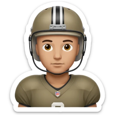 bald, male, football player sticker