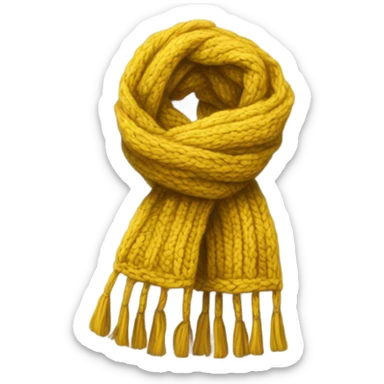 yellow knitted Hufflepuff scarf sticker
