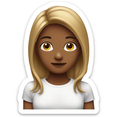 Girl wanting to longer her hair sticker