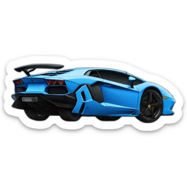 Blue aventador Lamborghini sticker