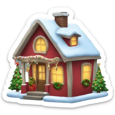 Christmas house sticker