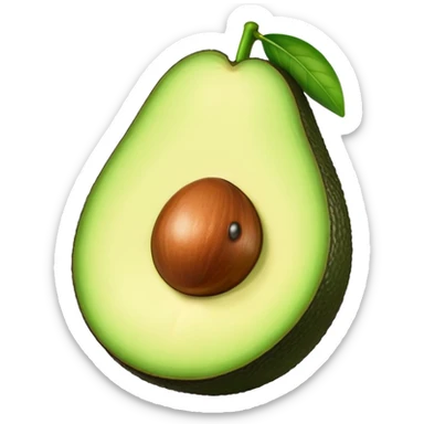 Avocado with big lips sticker