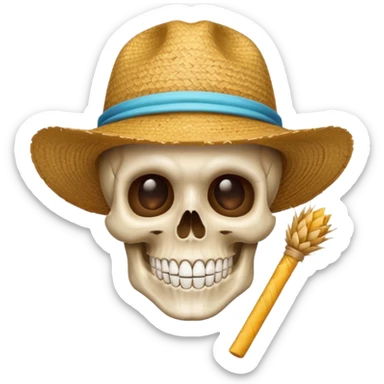 Skull strawhat crew emoji sticker