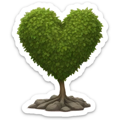 heart shape shrub sticker