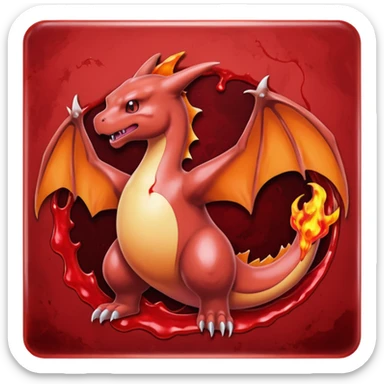 pokemon card made of blood sticker