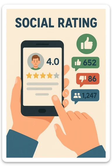 Social rating sticker