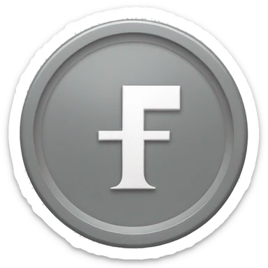 F Coin sticker