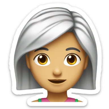 Chica con pelo largo rubio sticker