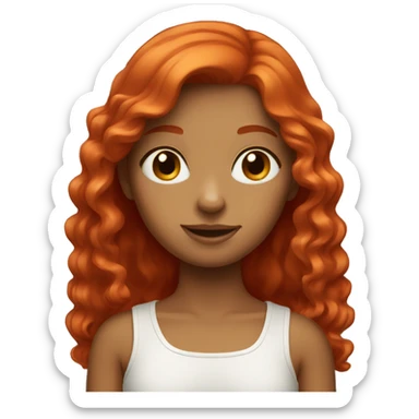 Red head girl sticker
