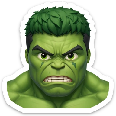 hulk se escondendo do batmam  sticker