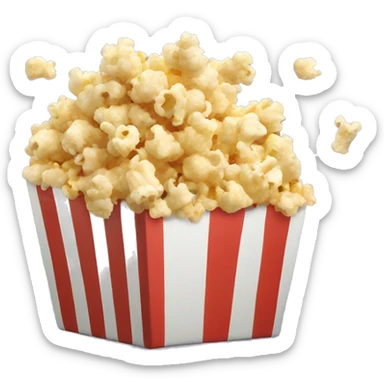 popcorn in a box sticker
