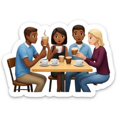 brunch coffee shop sticker