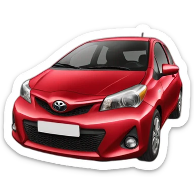 Toyota yaris rojo sticker