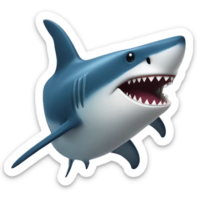Un requin AVEC  un pingouin  sticker