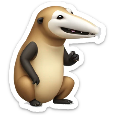 Anteater smoking sticker